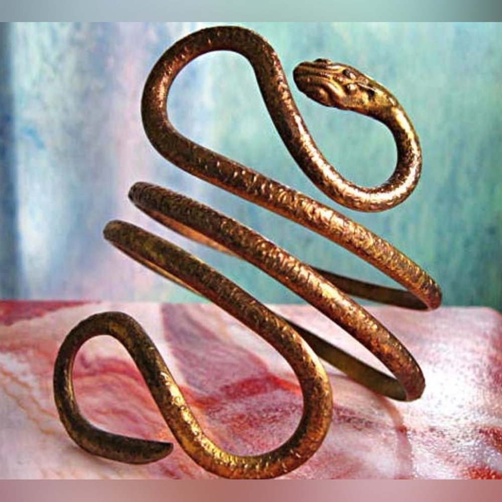 Snake Serpent Brass arm cuff